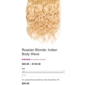HairAreUs Russian blonde 16 inch bundle NWT